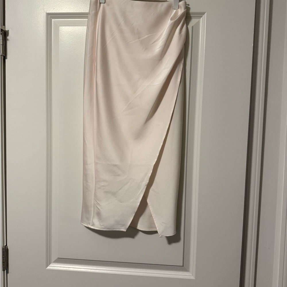 A New Day Cream Midi Skirt